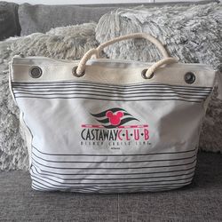 VTG Disney Cruise Lines Castaway Club Canvas Beach Tote 