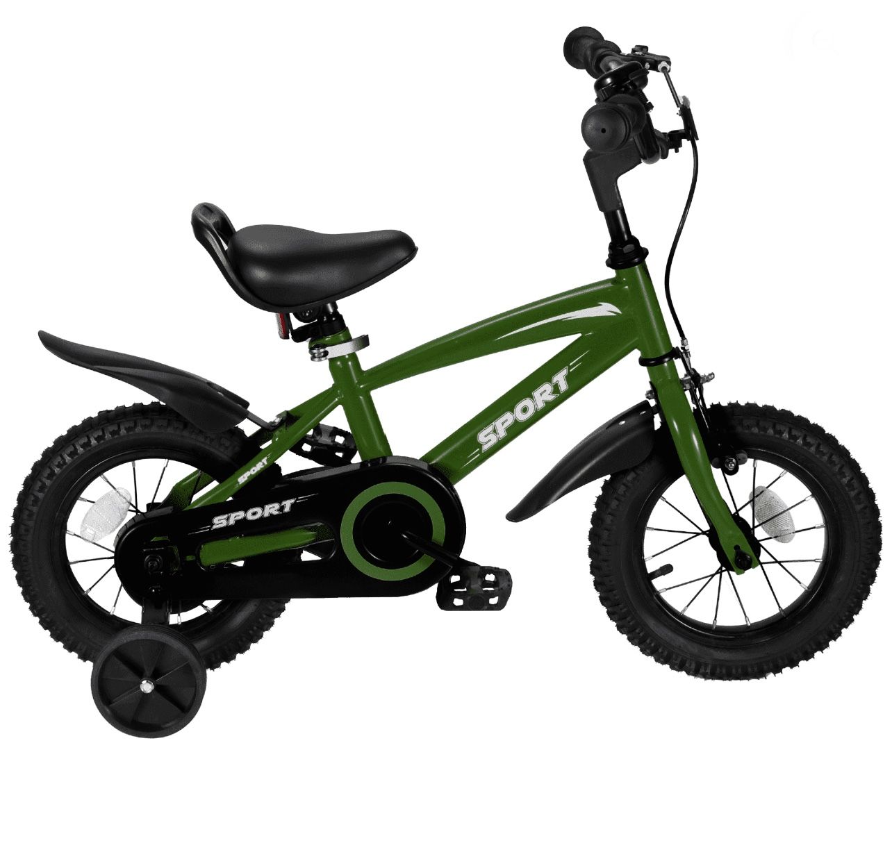 Naipo 12 in Kid Bike Green for Boys Girls with Trainning Wheels Sturdy Frame Adjustable Seat