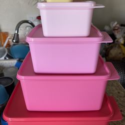 Tupperware Pink Food Storage Containers for sale