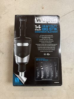 Waring Commercial Big Stix Heavy Duty Stick Immersion Hand Held Blender, 14" Removable Shaft, 1 HP, 750 Watt, Variable Speed Motor, Professional Resta