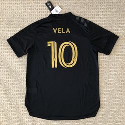 Vela #10 - LAFC Adidas Home Authentic Soccer Jersey 2020-2021