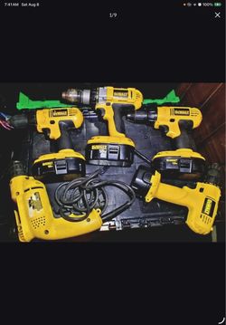 5-Piece DeWalt Drill Set (Corded & Cordless) w/ Batteries – Fully Tested Optimal Performance