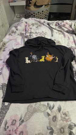 Lion King Characters Black Graphic Hoodie