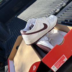 White And Maroon Nike