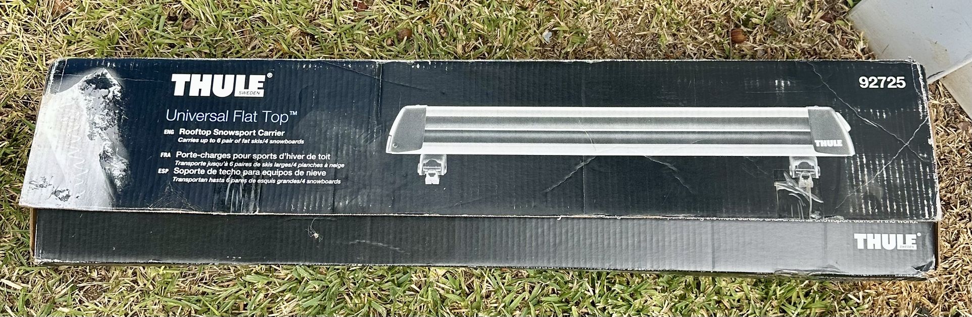 🔥 Thule Universal Flat Top 92725 Ski & Snowboard Roof Rack – Excellent Condition