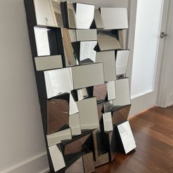 Z Gallerie "Bilbao" Modern 3D Geometric Block Wall Mirror