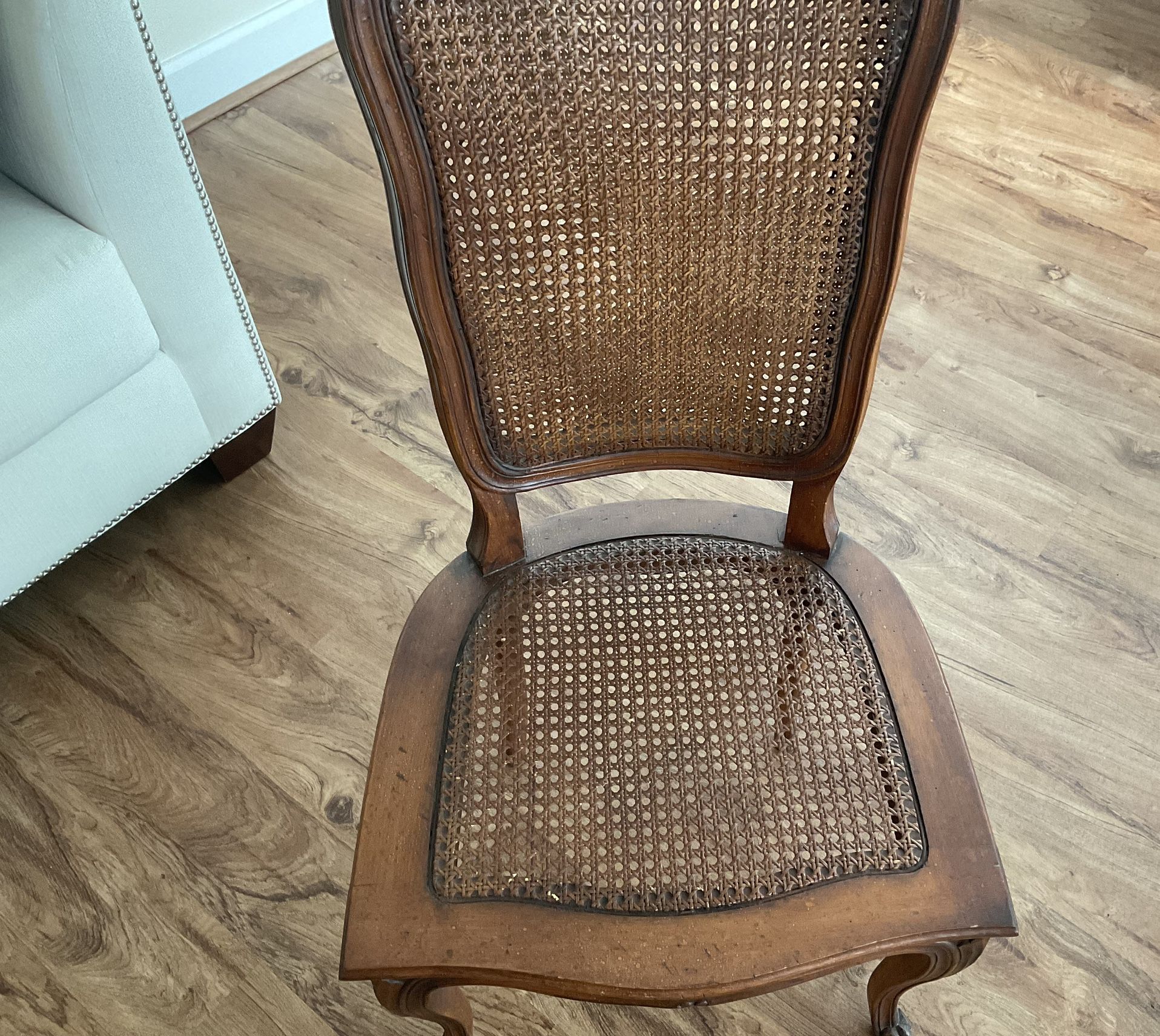 Vintage Wooden Chair with Cushion