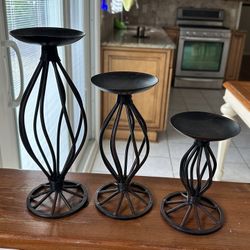 3 Candle Holders 