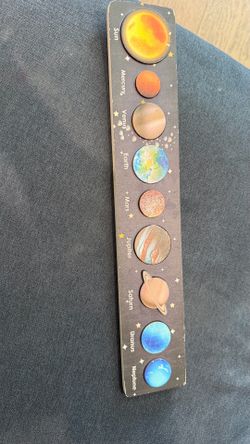 Wooden solar system puzzle