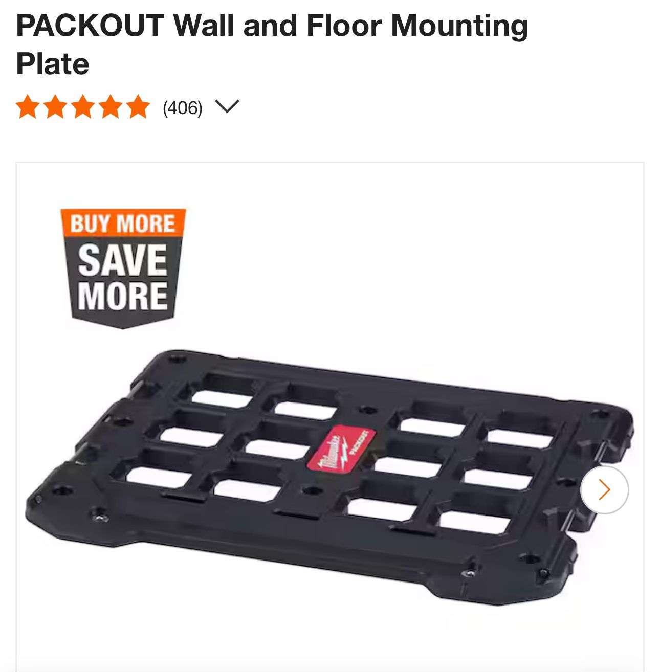 PACKOUT Wall and Floor Mounting Plate