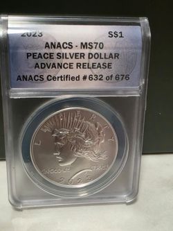 2023 MS70 Peace Dollar