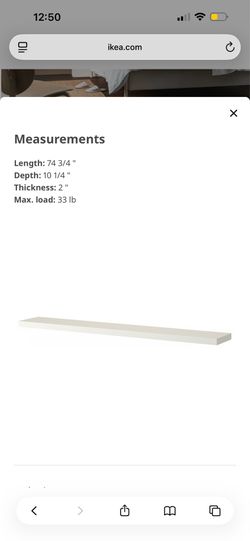LACK Wall shelf, white, 74 3/4x10 1/4 "