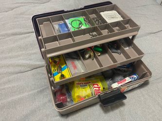 Fishing box and tackle.