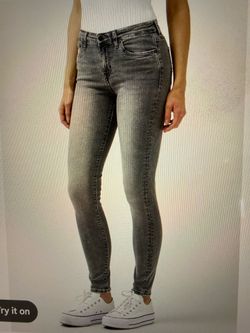 Buffalo David Bitton Women's Gray Skinny Jeans Mid Rise Skinny/Alexa