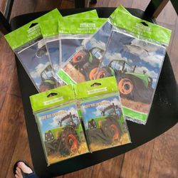 New John Deer Invitations And Loot Bags  Birthday Party Tractor Farm
