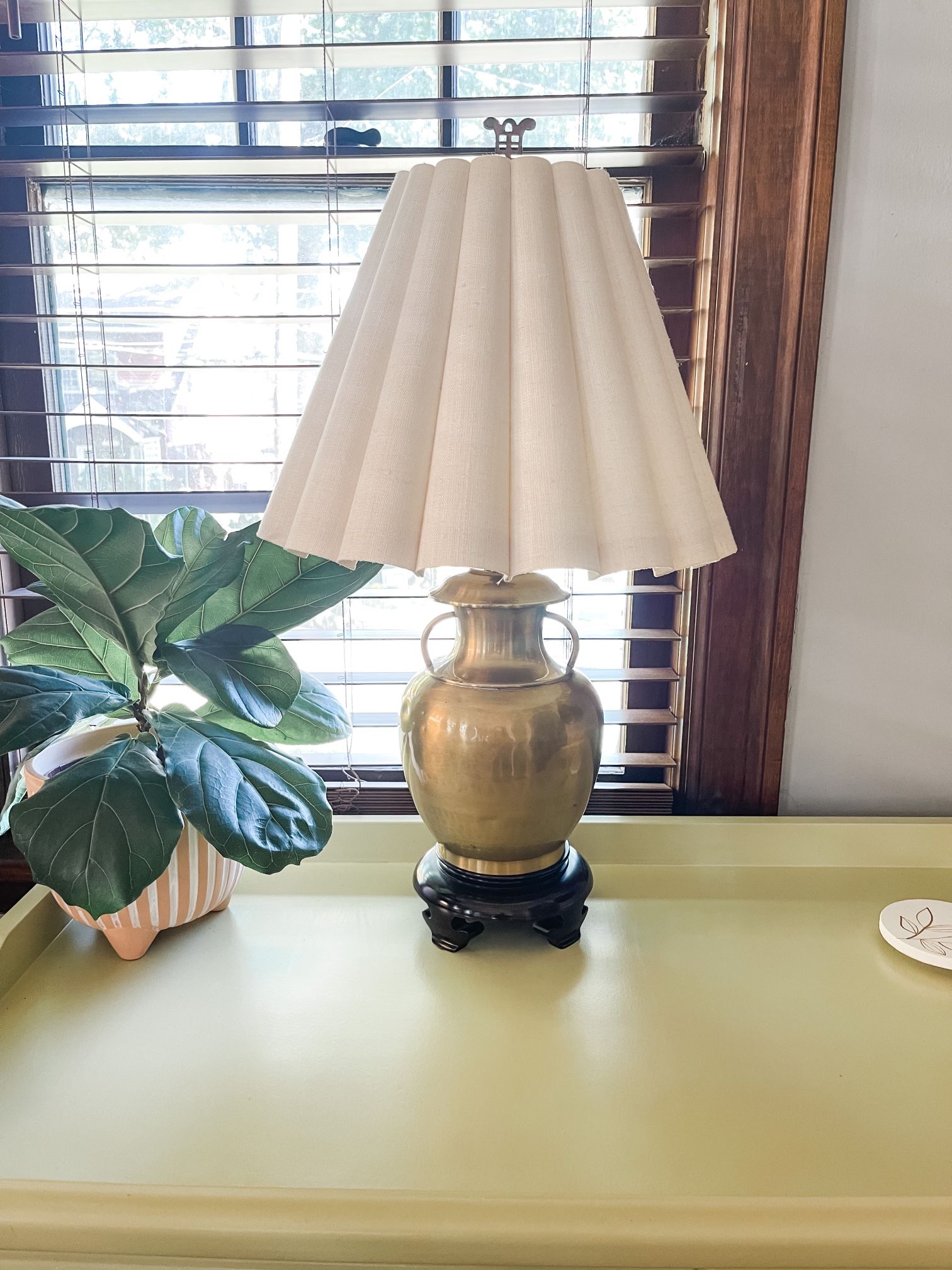 Vintage Wildwood Brass Ginger Jar Urn Table Lamp