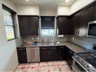 Dark espresso cabinets