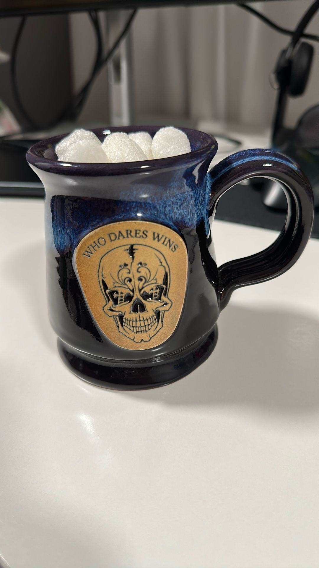 Borka Blades Custom Knives Blue "Who Dares Wins" Coffee Mug