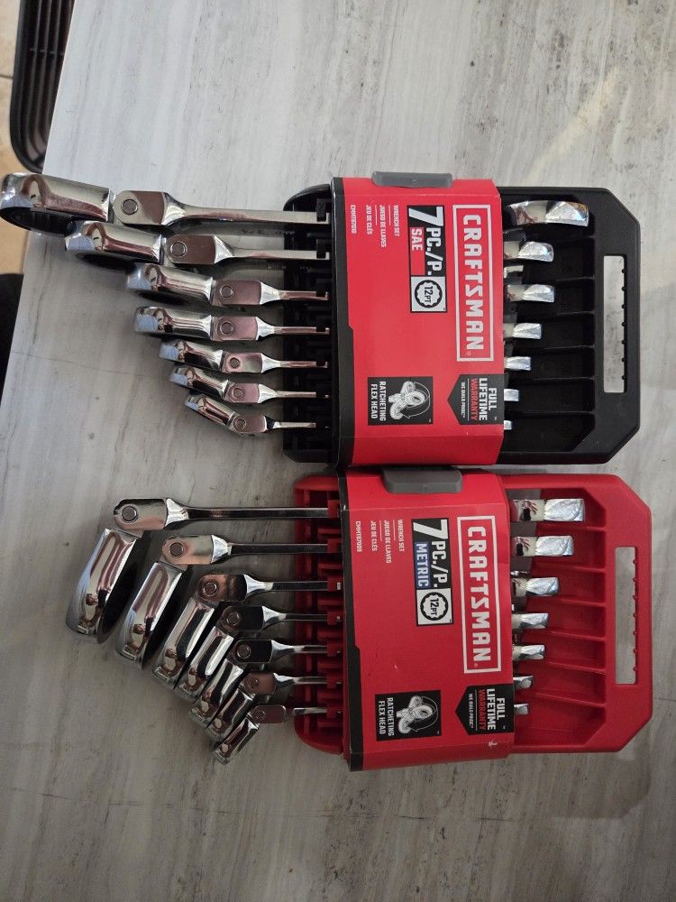 Craftsman 7-piece wrench set ratcheting Flex head