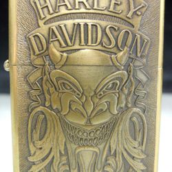 Zippo Harley-Davidson Demon Devil Satan Solid Brass NEW Lighter IX 1993