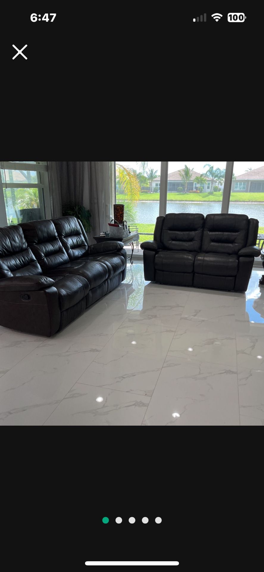 Recliner Leather Couch And Loveseat