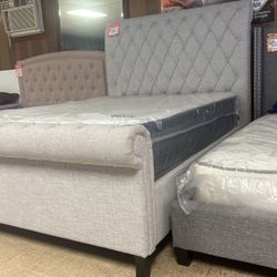 Queen size bed and mattress set brand new 1088