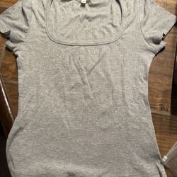 New Summer Scoop Neck Short Sleeve T-Shirts Ribbed Knit Slim Fitted Casual Basic Top