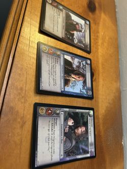 Set Of 3 Holographic Lord Of The Rings Trading Cards From The Early 2000’s