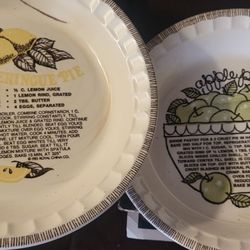 Vintage 1980 Decorative  Pie Plates