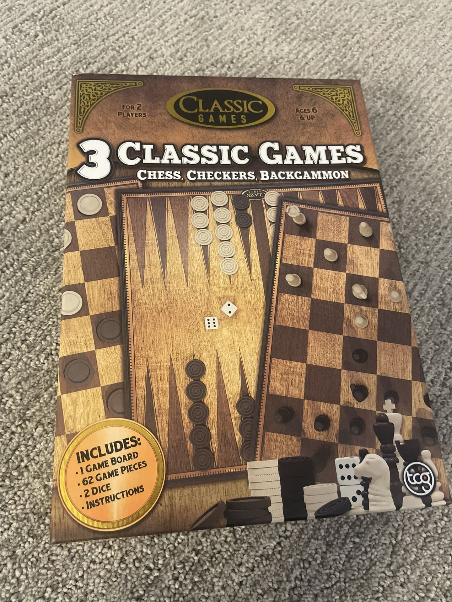 Chess, Checkers, Backgammon Games