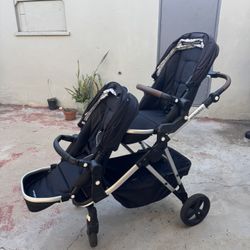 Mockingbird single To Double stroller + Nuna Pipa Car seat Adapter