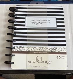 Park Lane Classic Notebook Black and White Stripes