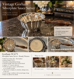 Vintage Gorham Silverplate Sauce Server / Brandy Warmer – YC675