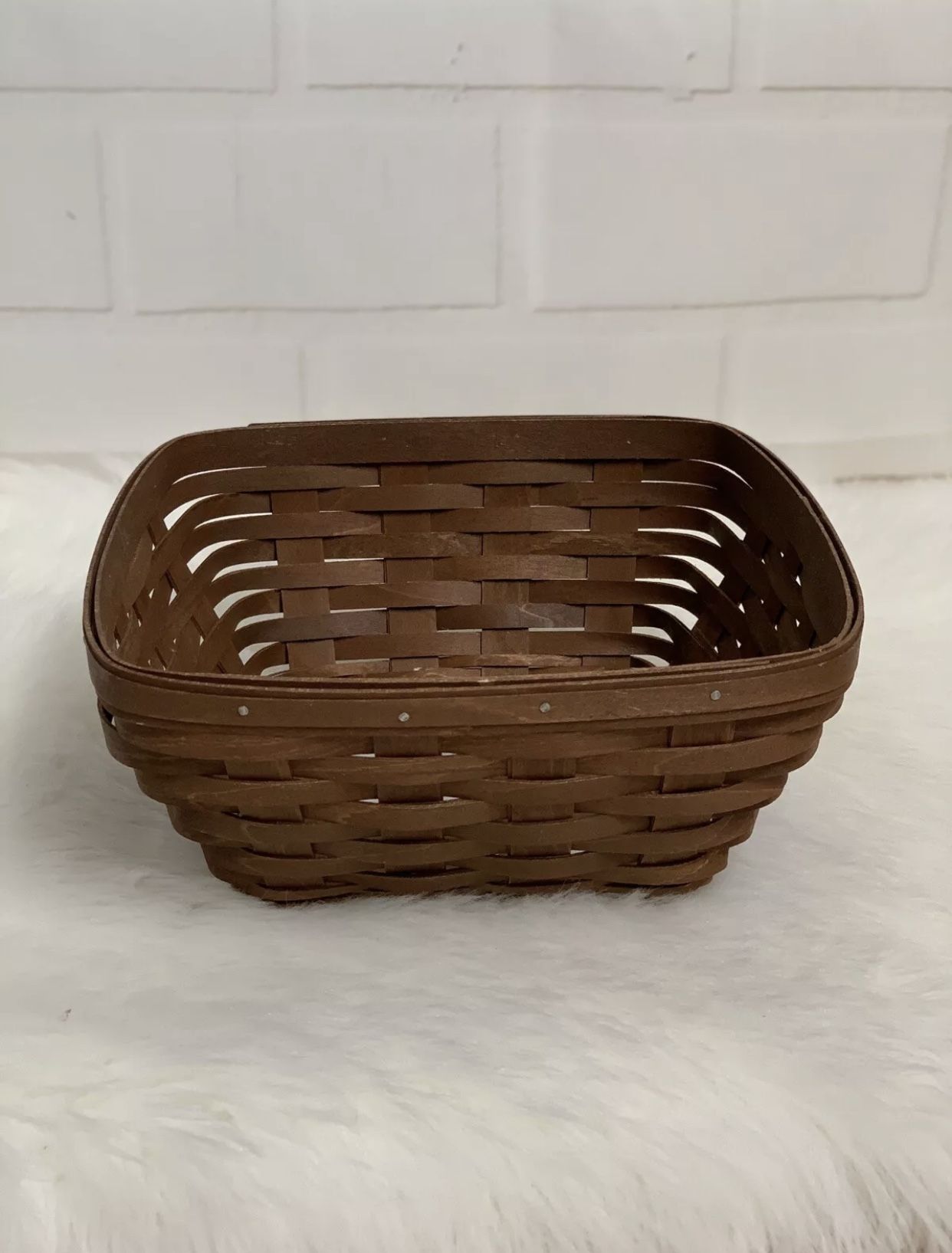 Longaberger Darker Brown Small Bread Basket