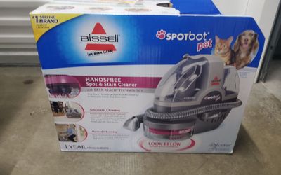 New in Box BISSELL Spot Bot Pet vacuum steam stain cleaner