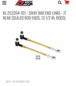 Jeep Wrangler JT Gladiator Sway bar end links Rock Jock