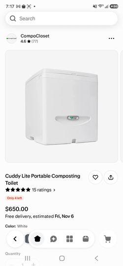 CompoCloset Cuddy Lite Portable Composting Toilet