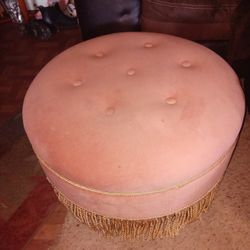 Peach Vintage Ottoman