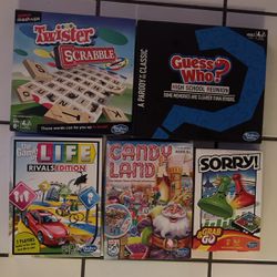 BOARD GAMES - Candyland, Sorry, Twister, Guess Who, LIFE