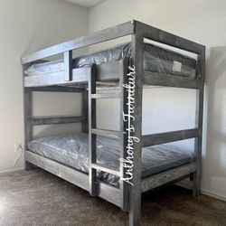 Twin Twin Bunk Bed With Mattresses 