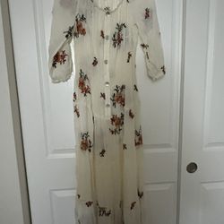 Fig And Flower, White Dress , Size 1x