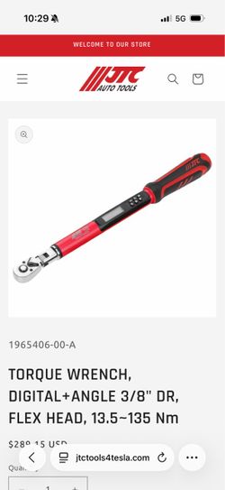 JTC Digital Torque Wrench 3/8" Flex Head