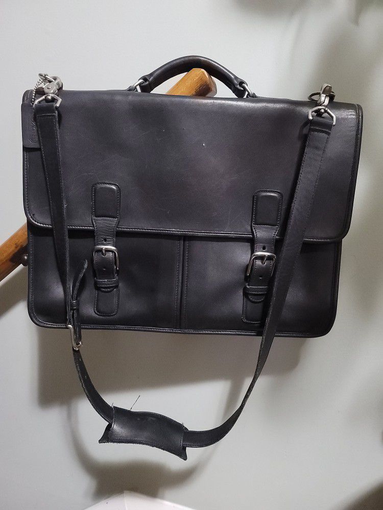 COACH Leather Briefcase Laptop Bag