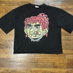 Black Cropped Graphic Streetwear Tee