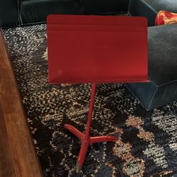 Red music stand