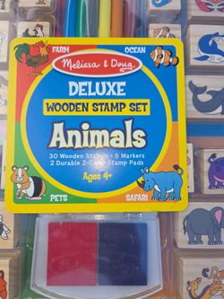 Brand new 30 wood animal stamps