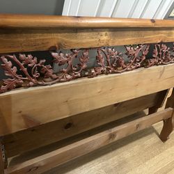 Beautiful Wood And Iron Queen Bedroom Set