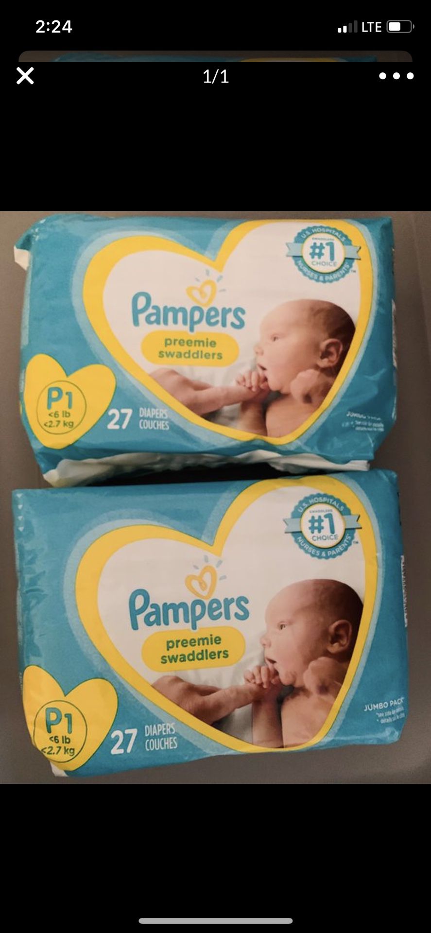 PAMPERS - 2 Packs - New!