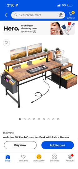 56.5 inch computer desk