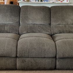 Plush Reclining Sofa And Love Seat 